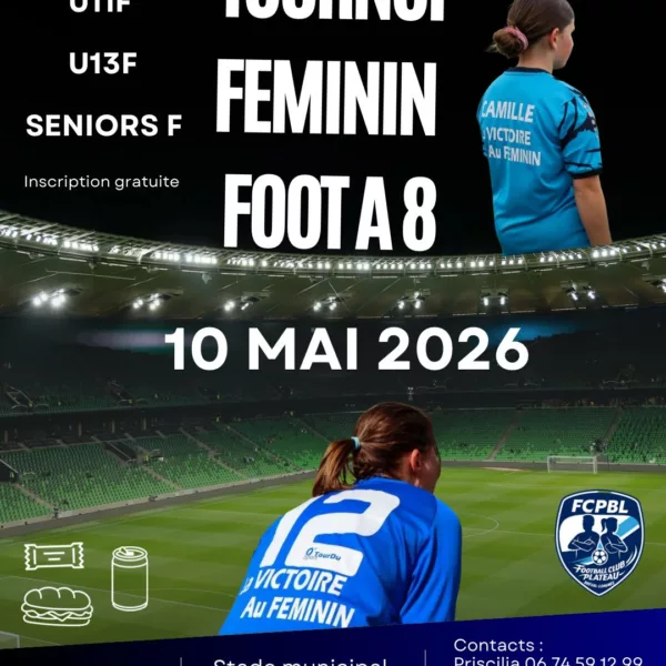 Tournoi 2026 U11F, U13F & Seniors F – Bréval