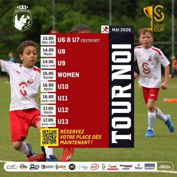 Tournoi 2026 U12 & U13 de RAS Pays Blanc – Bruyelle