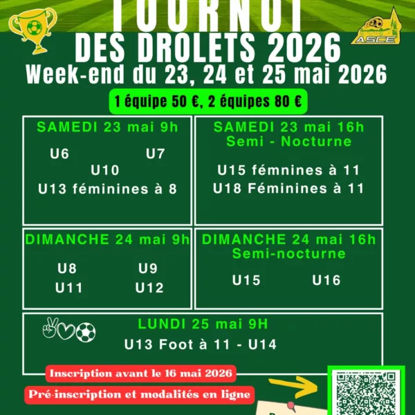 Tournoi des Drolets 2026 U13 – Castelnau-d’Estrétefonds