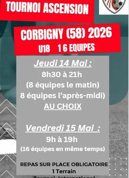 Tournoi 2026 U18 du CS Corbigny