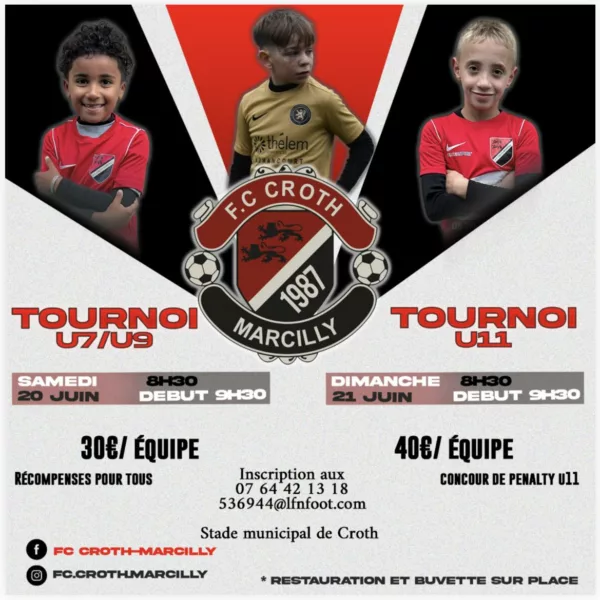 Tournoi FCCM 2026 U11 du FC Croth Marcilly – Croth
