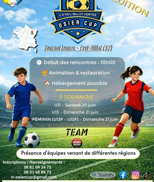 L&rsquo;Osier Cup 2026 U13 & U15F de l&rsquo;US Fayl-Billot Hortes