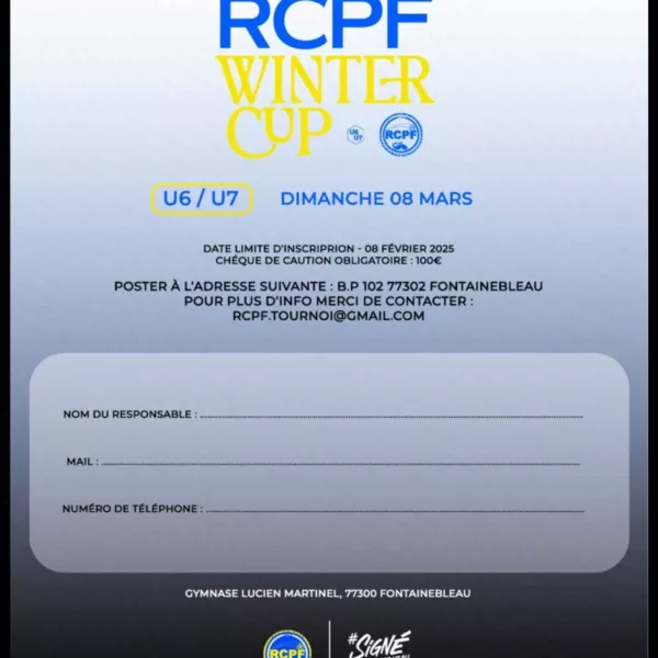 Winter Cup 2026 U7 du RCPF – Fontainebleau