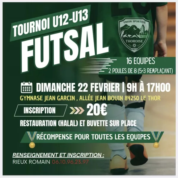 Tournoi Futsal 2026 U13 de l’US Thoroise Le Thor