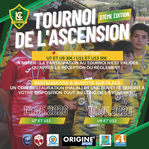 Tournoi de l’Ascension 2026 U9 & U13 du Limoux FC