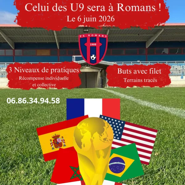 Tournoi Coupe du Monde 2026 des U9 du PSR Romans – Romans-sur-Isère