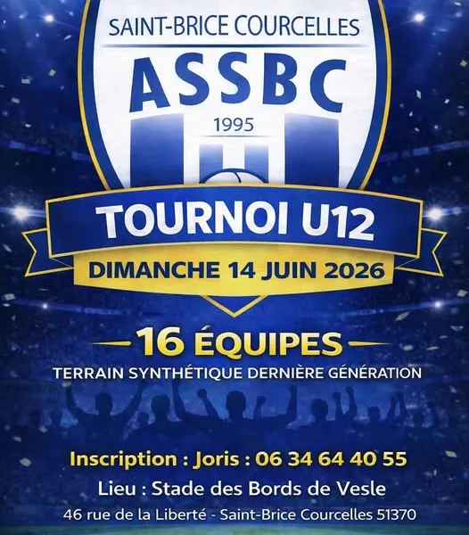 Tournoi 2026 U12 de l’AS Saint-Brice-Courcelles