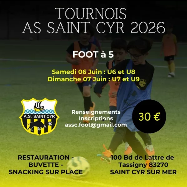 Tournoi 2026 U7 & U9 de l&rsquo;AS Saint-Cyr-sur-Mer