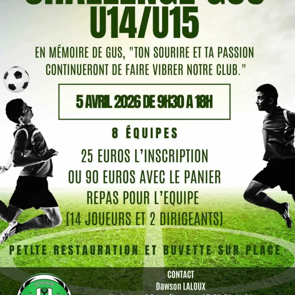 Challenge Gus 2026 U15 de l’USAC Somain