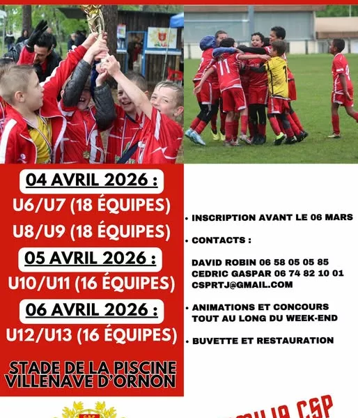 Tournoi CSP 2026 U13 du CSP d’Ornon – Villenave-d’Ornon