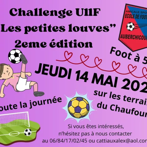 Challenge des P&rsquo;tits Louves 2026 U11F de l&rsquo;AS Auberchicourt