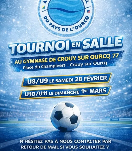 Tournoi en salle 2026 U9 de l’Académie de Football du Pays de l’Ourcq – Crouy-sur-Ourcq