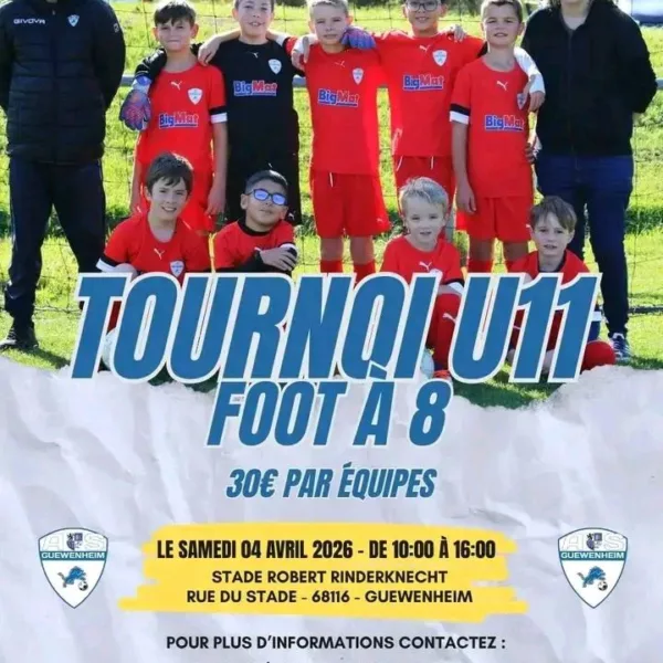 Tournoi 2026 U11 & U13 de l&rsquo;AS Guewenheim