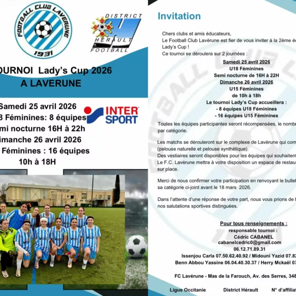 Lady’s Cup 2026 U15F du FC Lavérune