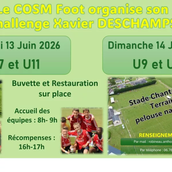 Challenge Xavier Deschamps 2026 U9 & U13 du COSM – Marcilly-en-Villette