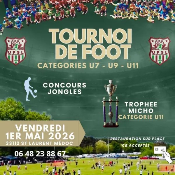 Tournoi 2026 U7, U9 & U11 de l’USPL – Saint-Laurent-Médoc