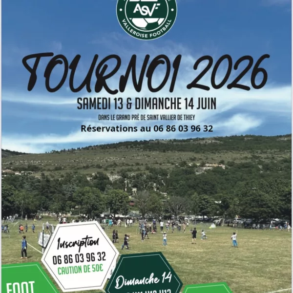 Tournoi 2026 U10, U11, U12 & U13 – Saint-Vallier-de-Thiey