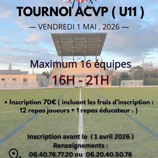 Tournoi ACVP 2026 U9 – Vedène