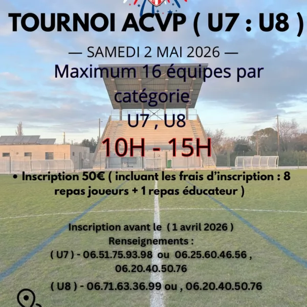 Tournoi ACVP 2026 U8 – Vedène