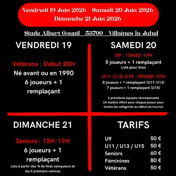 Tournoi 2026 Vétérans – Villaines-la-Juhel